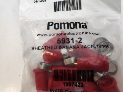 10pc Pomona 5931-2 Panel Mount Banana Jack, Cat III 1000V, Red FREE SHIPPING!
