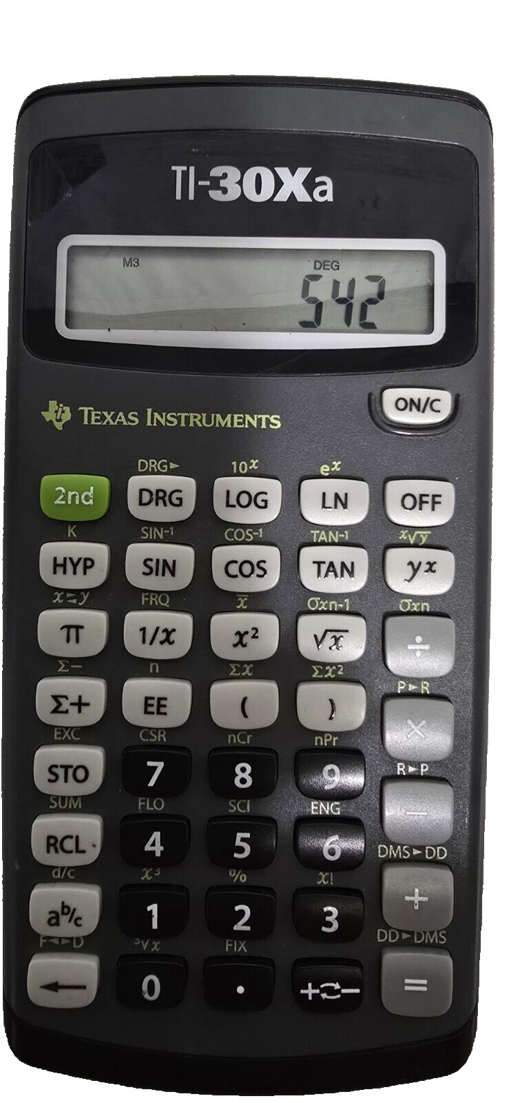 Scientific Calculator TI-30XA Texas Instruments Handheld Tested Working Student