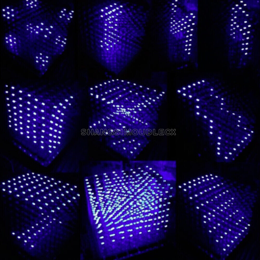 3D Light Squared DIY Kit 8x8x8 3mm LED Cube Blue Ray LED