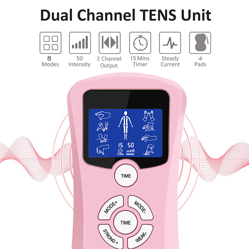 Electric Pulse Massager TENS Unit Machine EMS Muscle Stimulator for Pain Relief
