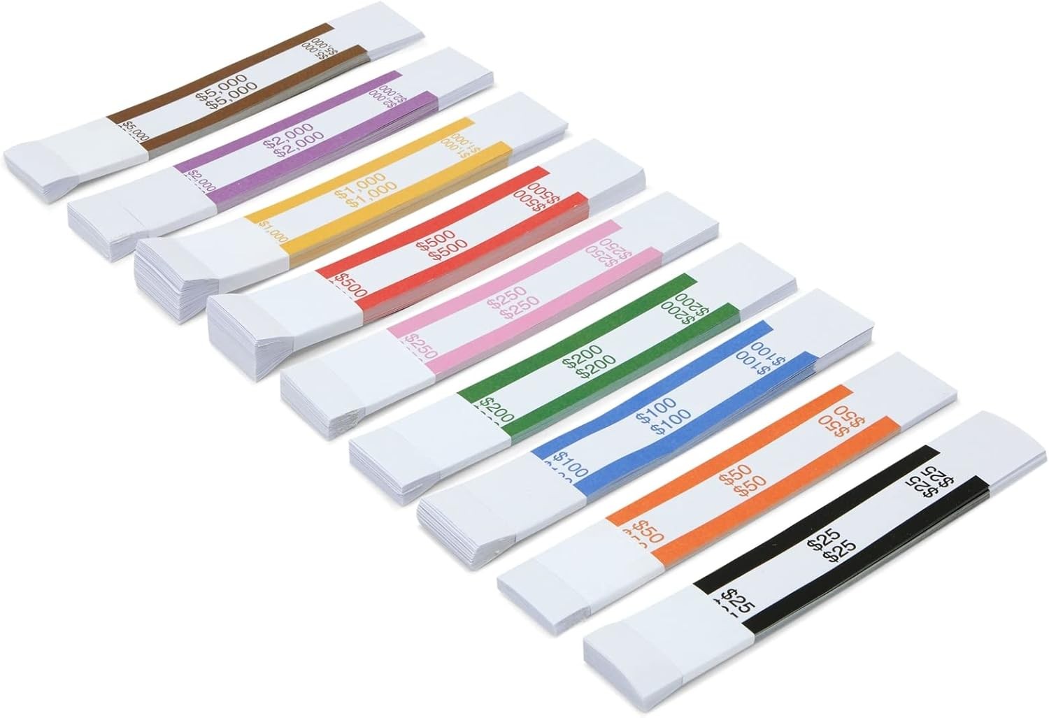 300 Pack Self Adhesive Currency Straps Money Bands for Bills Wrappers Sorting