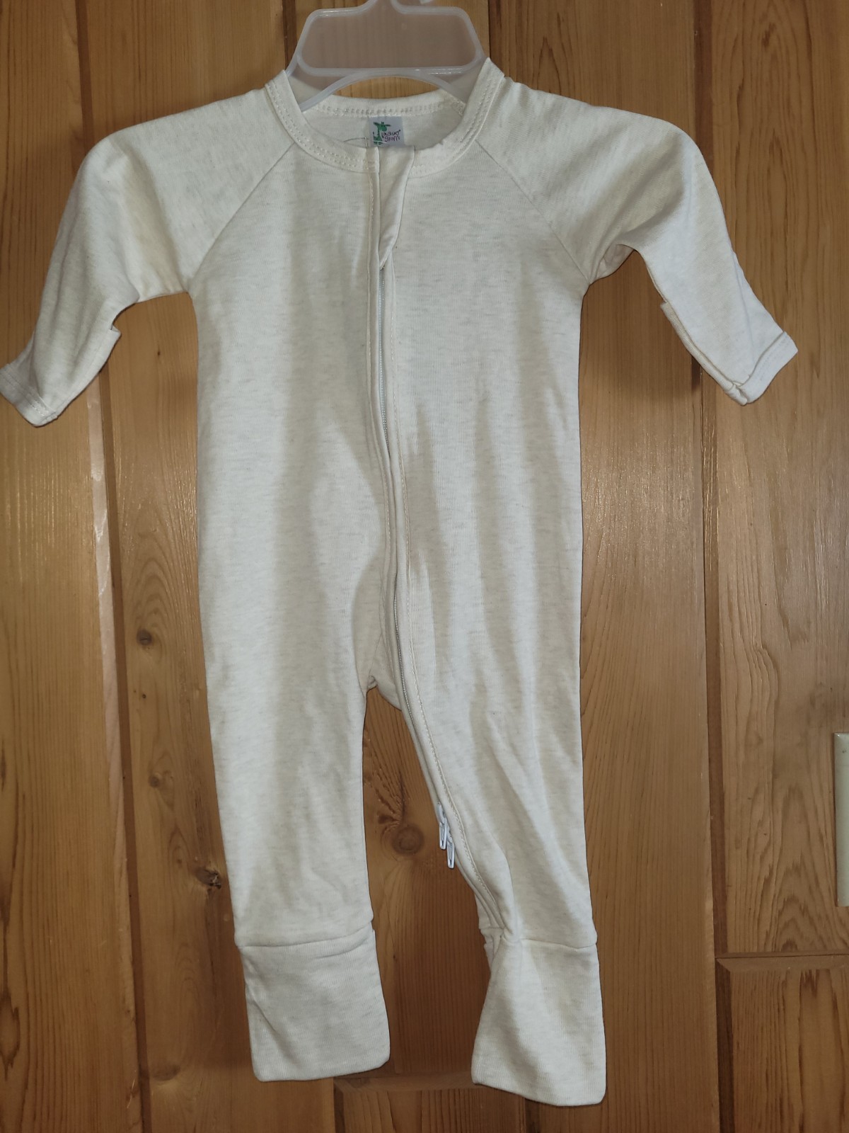 Baby One-Piece Pajamas, Fold Over Mittens, Fold Over Footies – Blank 3-6 month