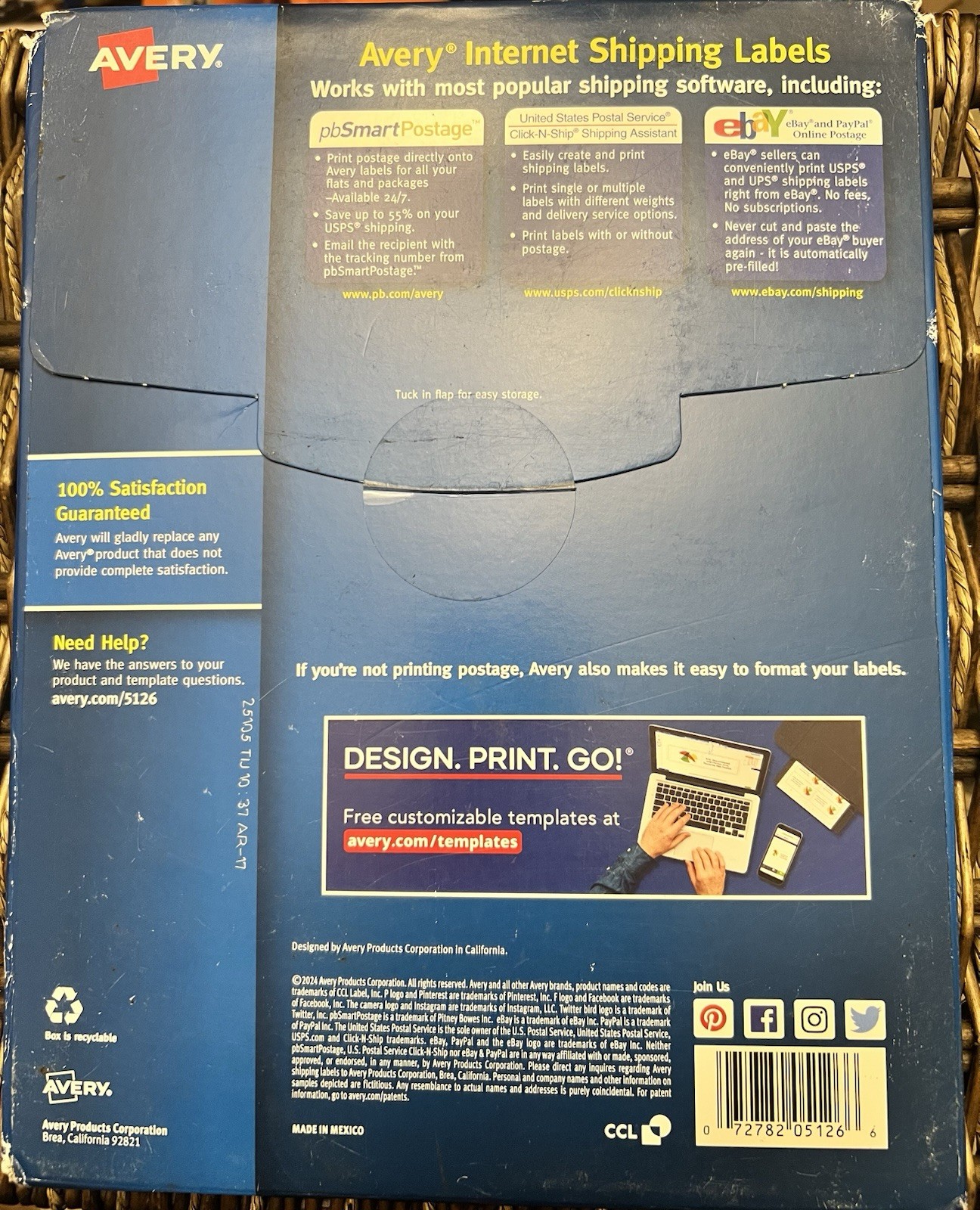 Avery 5126 Internet Shipping Labels – 5-1/2″ x 8-1/2″, 200 Labels