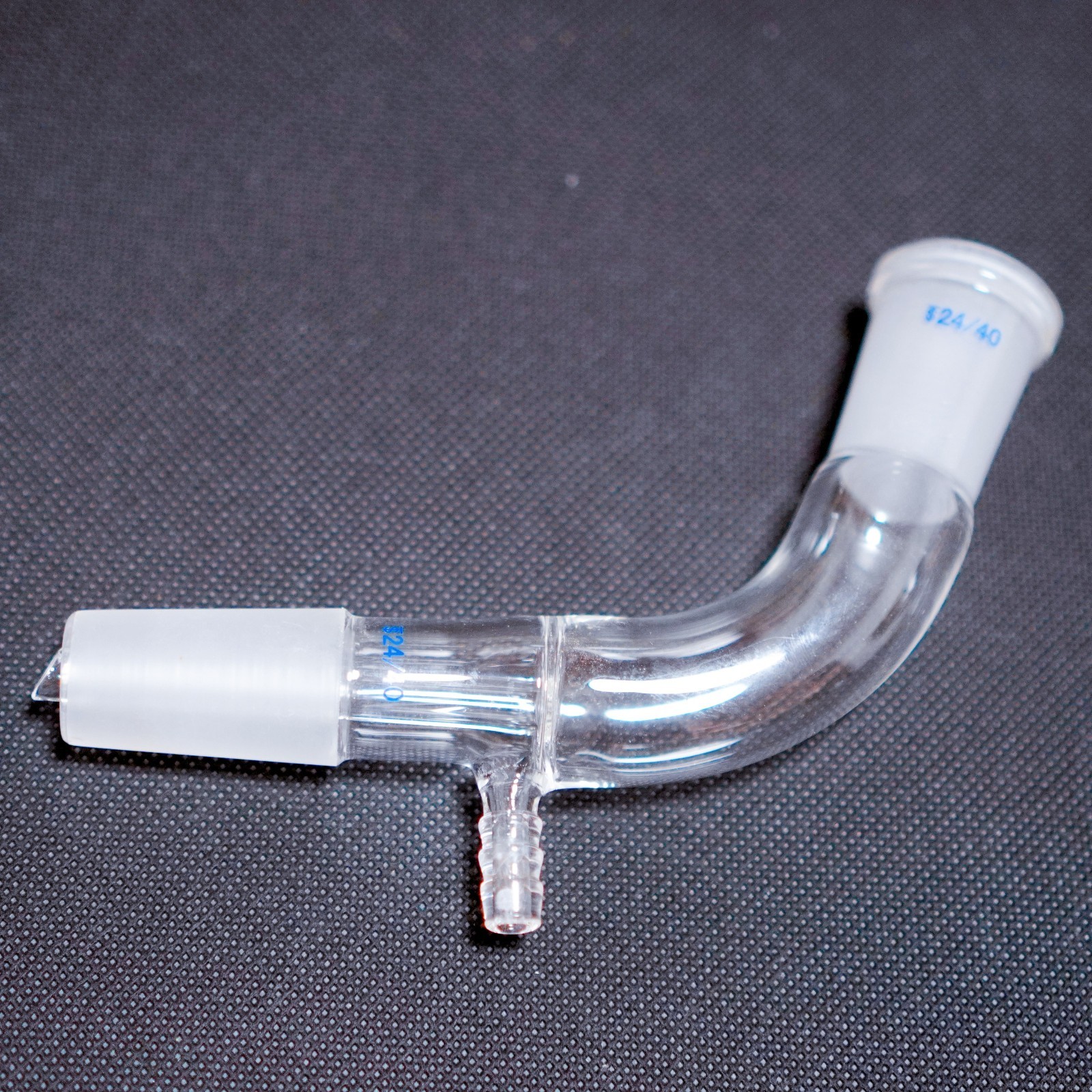 Glass Straight & bent Vacuum Adapter,Gas Inlet Adapter,24/40 Joint, Lab Glass