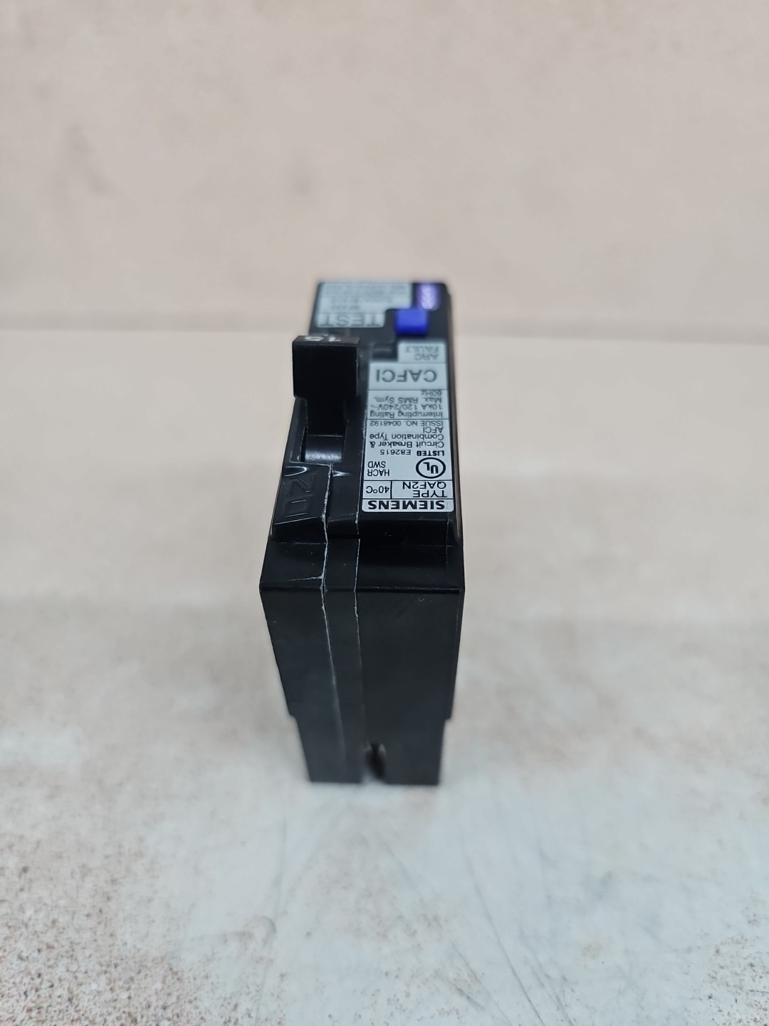 Siemens QA115AFCN Arc Fault Circuit Breaker, 15A, 1 Pole, 120V NTO