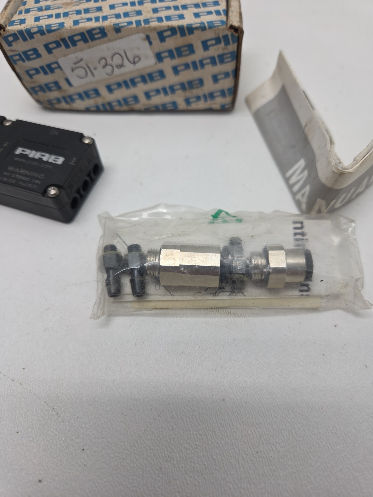 PIAB X10A6-AN Mini Vacuum Pump W/ Chip 10A Connection Kit 01.04.902 NOS