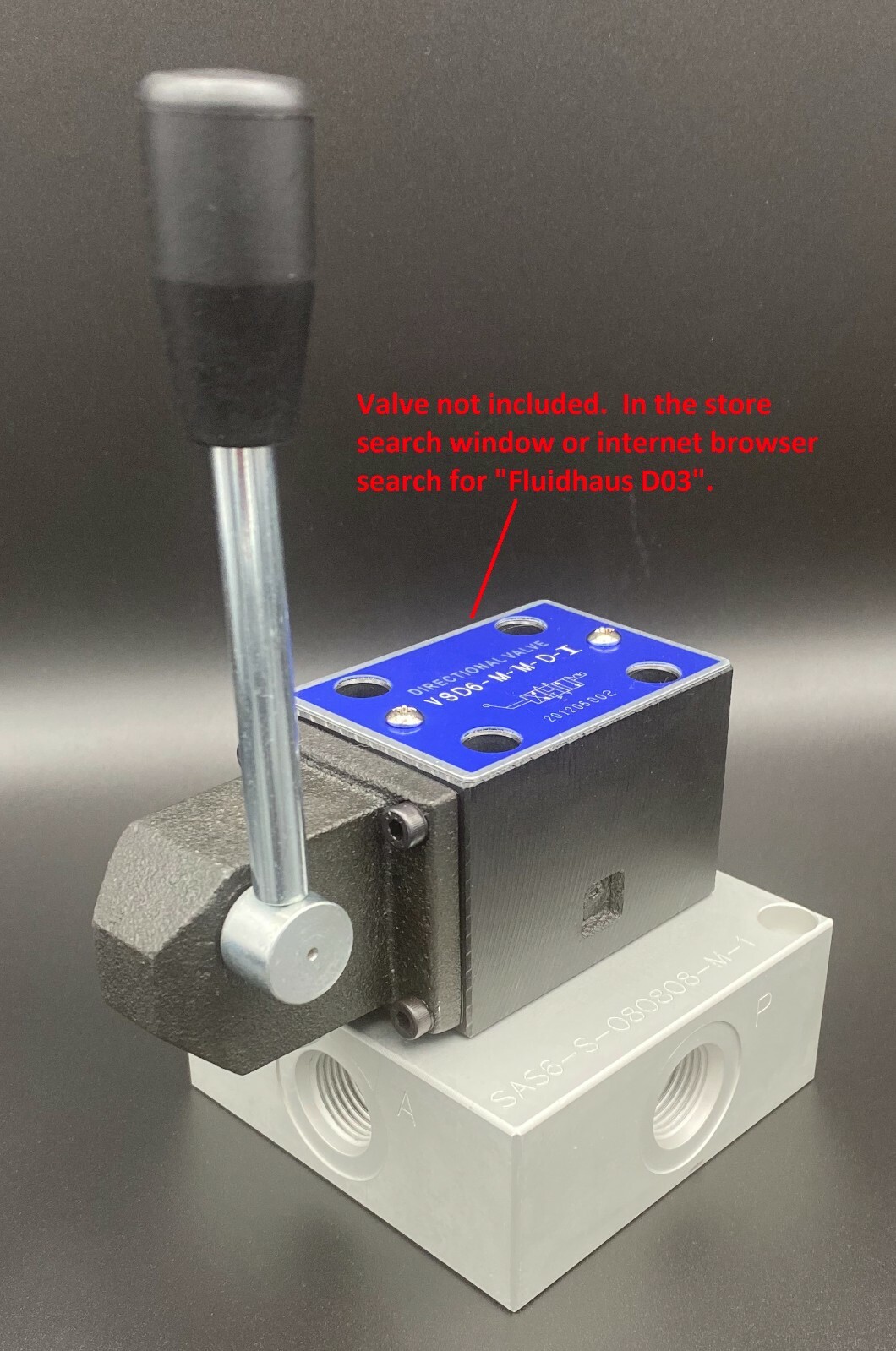 Sub plate D03 NG6 Cetop 3 Pattern for Mounting Hydraulic Valves Aluminum Anodize