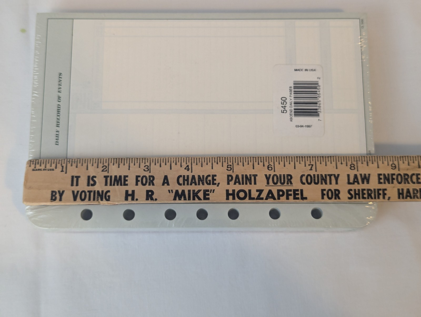 Vintage 90’s Franklin Quest Ascend Daily Pages 8.5″ x 5.5″ ~ 7 Holes NEW NIP