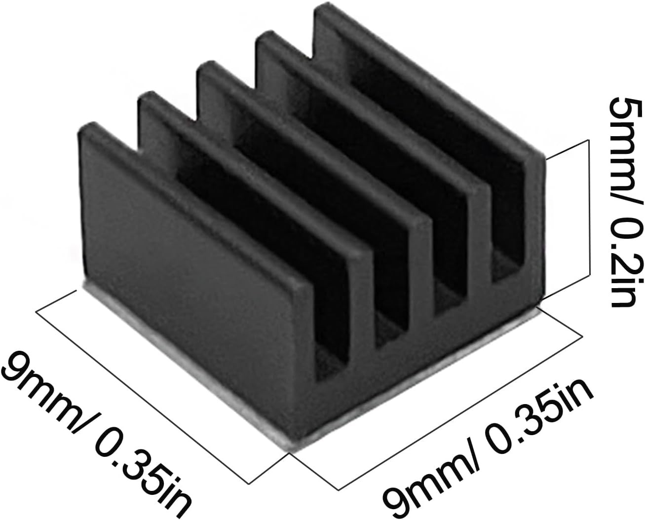 (10PCS Pack) Small Heat Sinks Kit 9x9x5mm / 0.35×0.35×0.2 inch Aluminum Heatsink