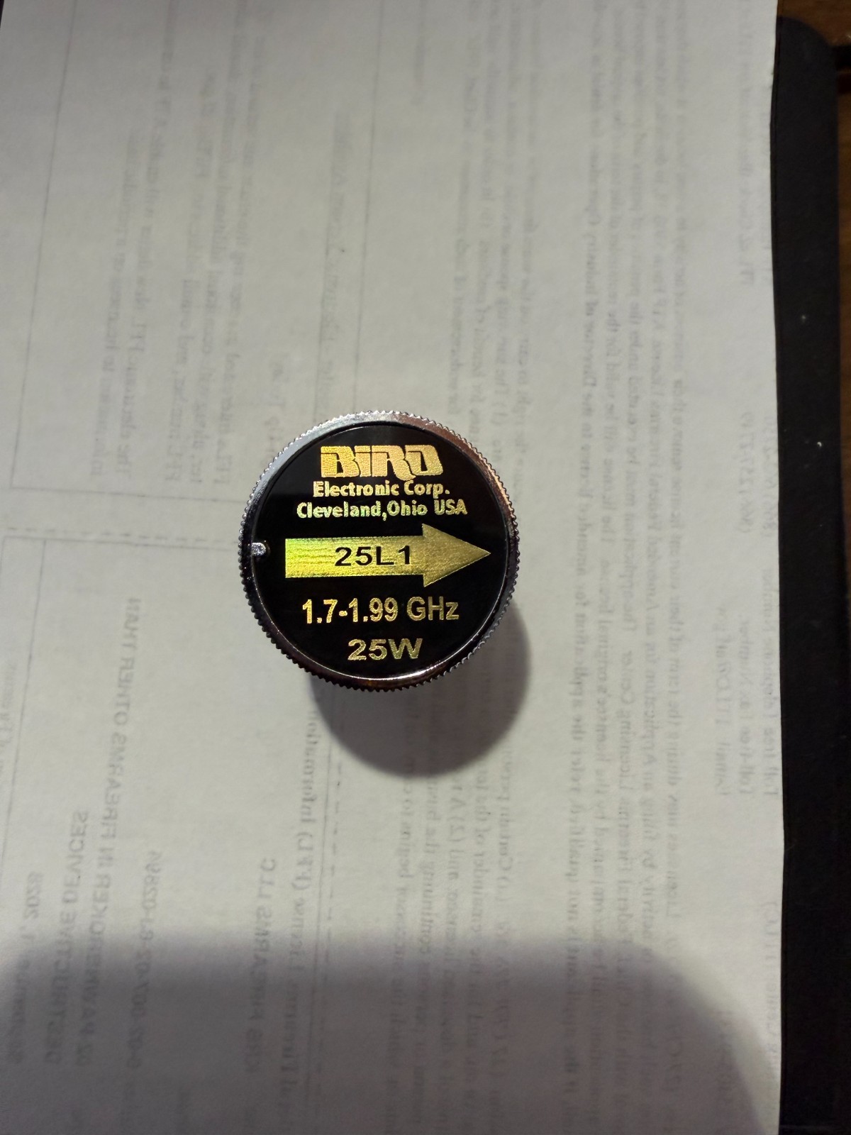 Bird 25L1 25W 1.7-1.99GHz Wattmeter Element