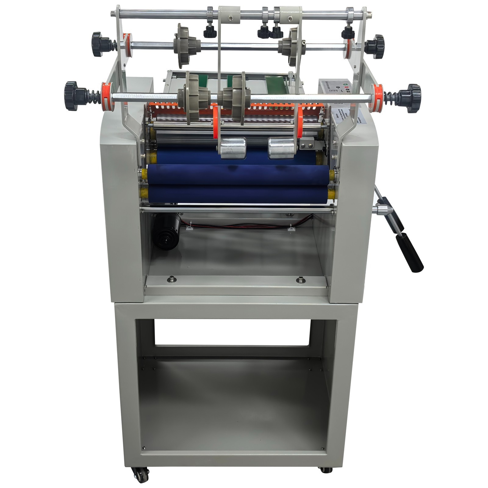110V 32CM/12.6″ Vertical Roll Laminator Machine with Conveyor Belt, Cold Hot Ste