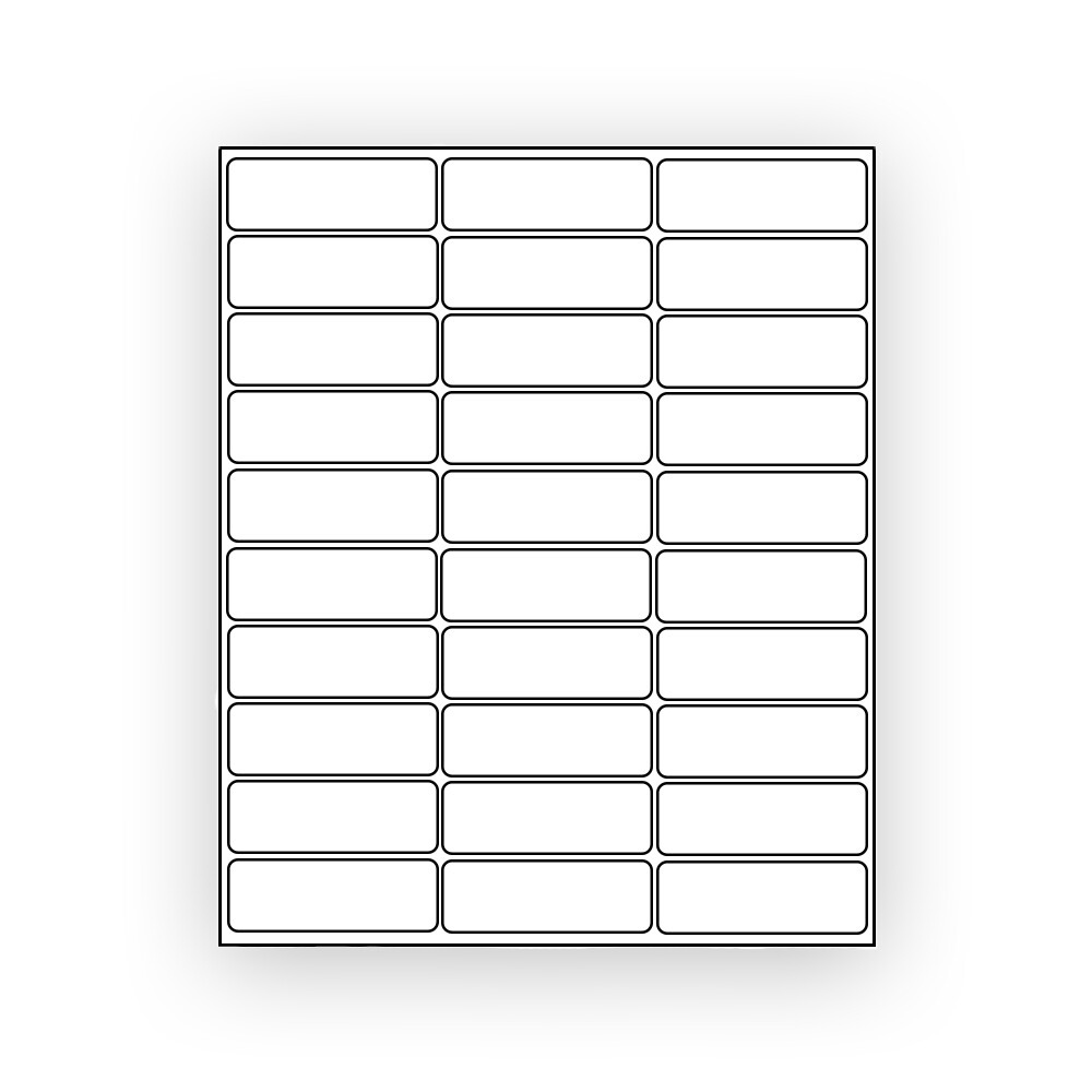 (90000) 1 x 2 5/8 «EcoSwift» Laser Address Shipping Adhesive Labels 30 per sheet