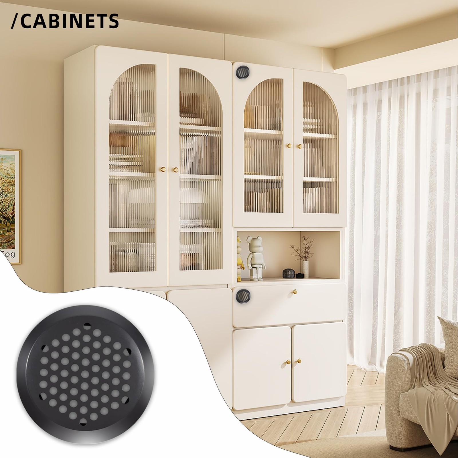 50 Pcs 2 Inch Round Air Vents Soffit Vents Circular Mesh Hole Louver for Kitchen