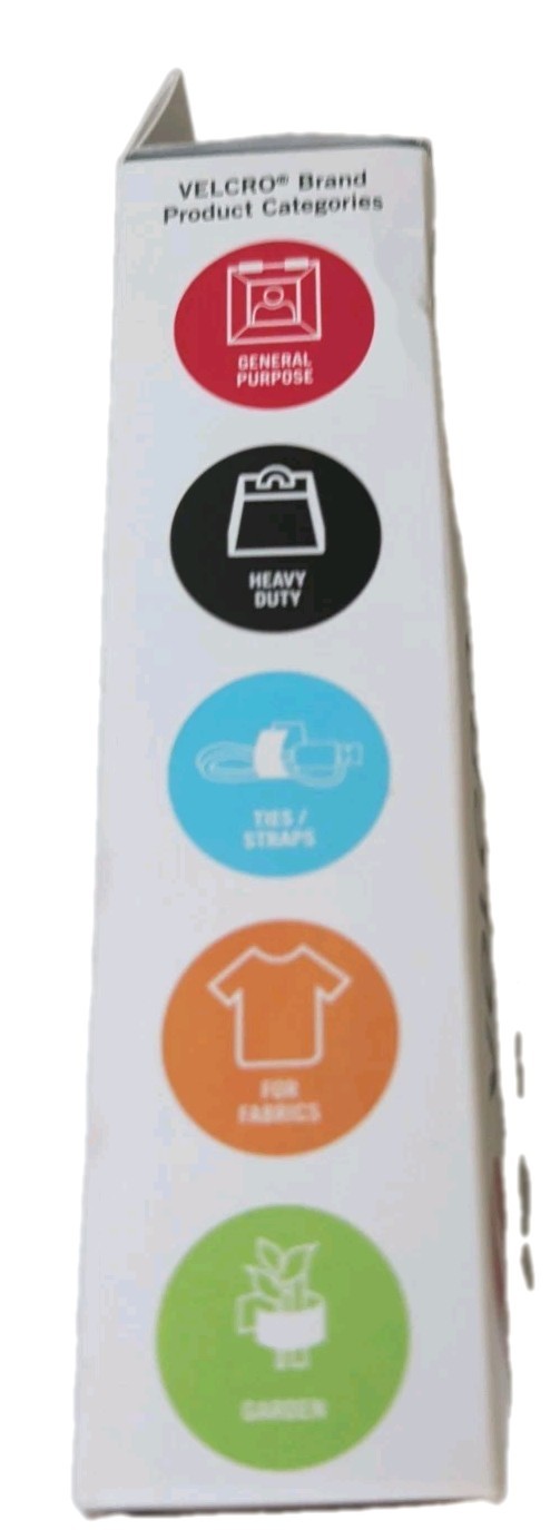VELCRO® Brand Industrial Strength Strong Black 4ft x 2in roll Peel & Stick NEW