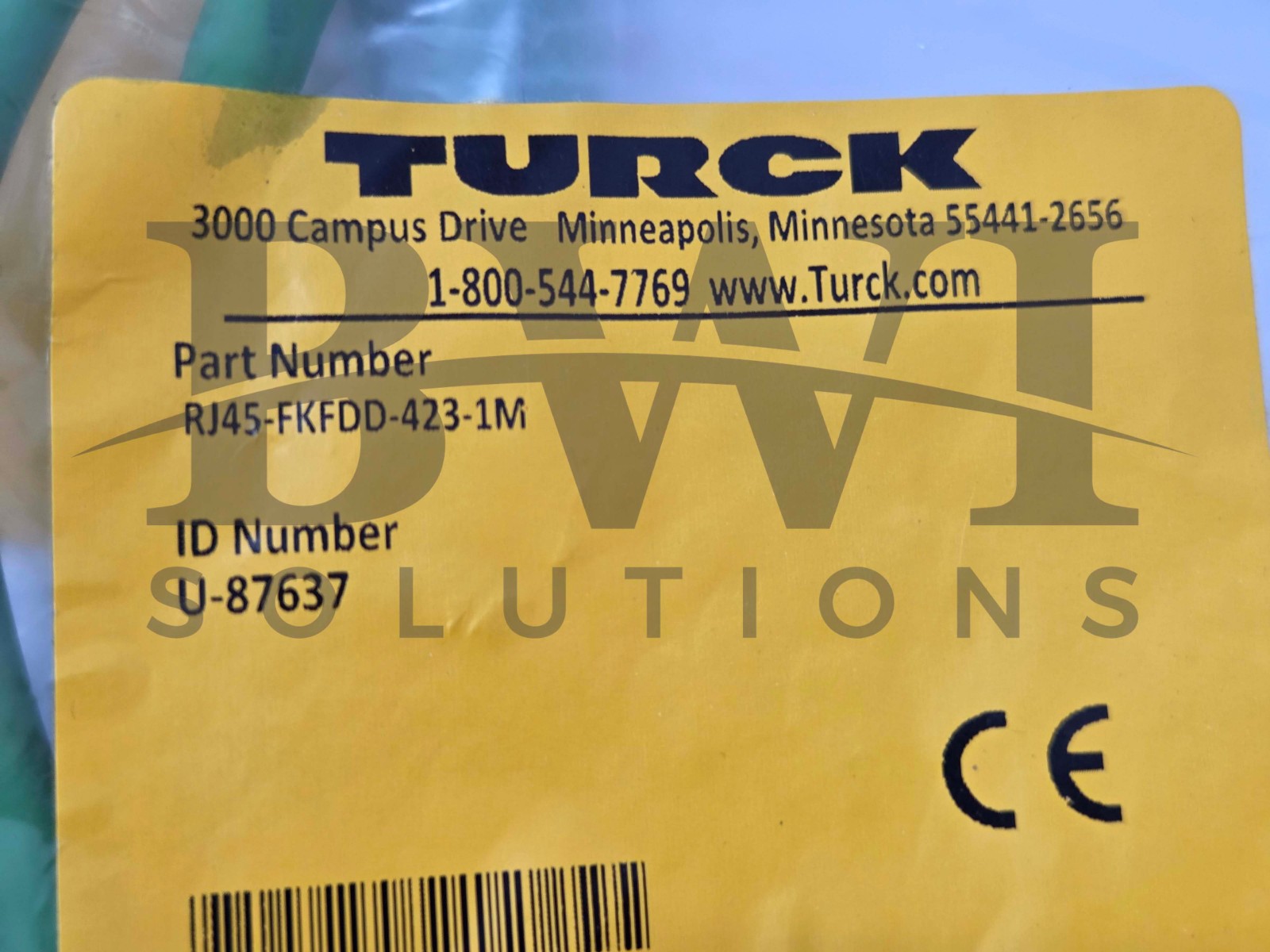 SEALED Turck RJ45-FKFDD-423-1M M16 Versa-Fast Cordset 1.5A U-87637 Lot of 4