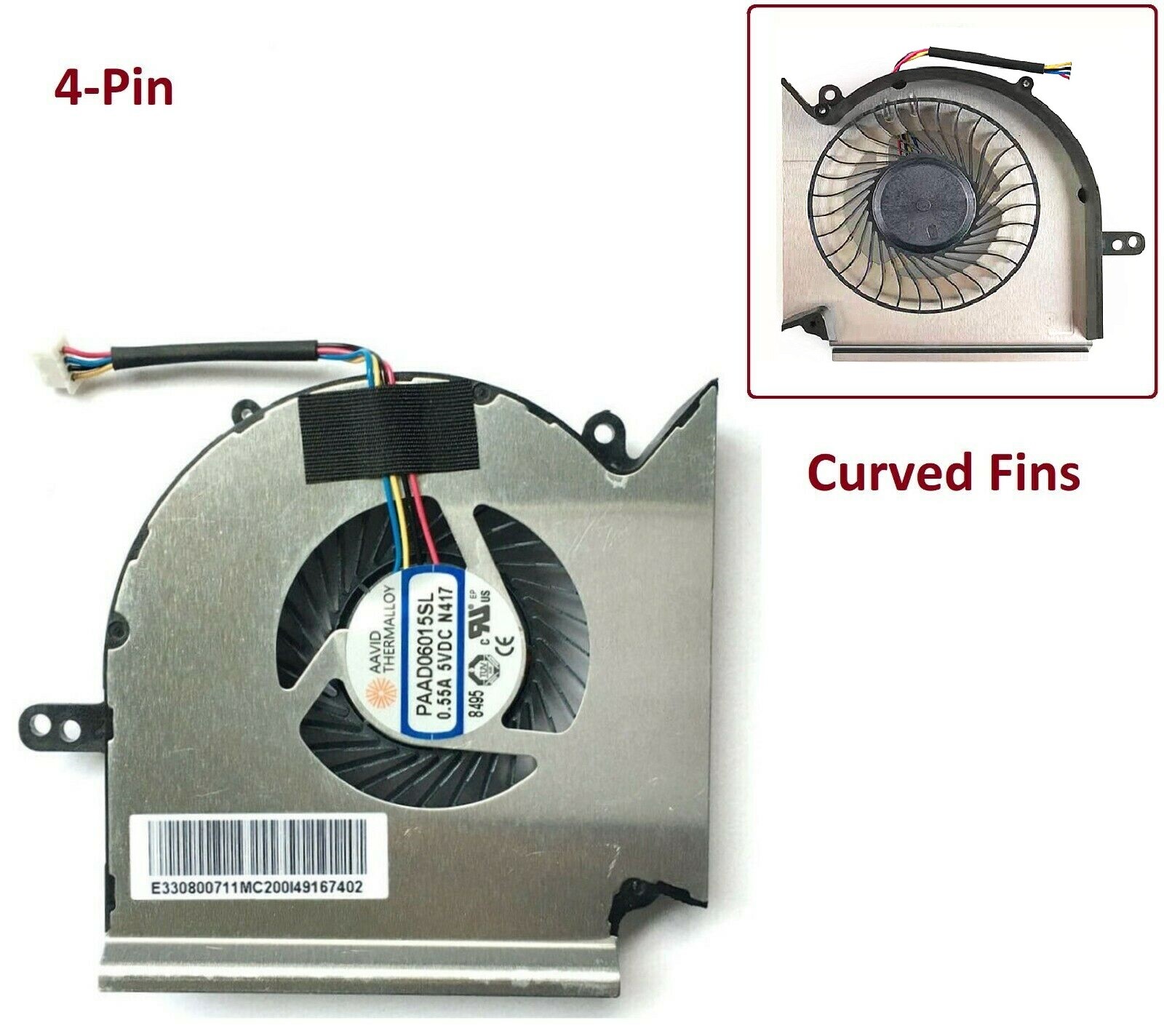 New CPU Cooling Fan for MSI GE75 GP75 GL75 WE75 GL63 GE63 GV63 GP63 GE73 GP73 #