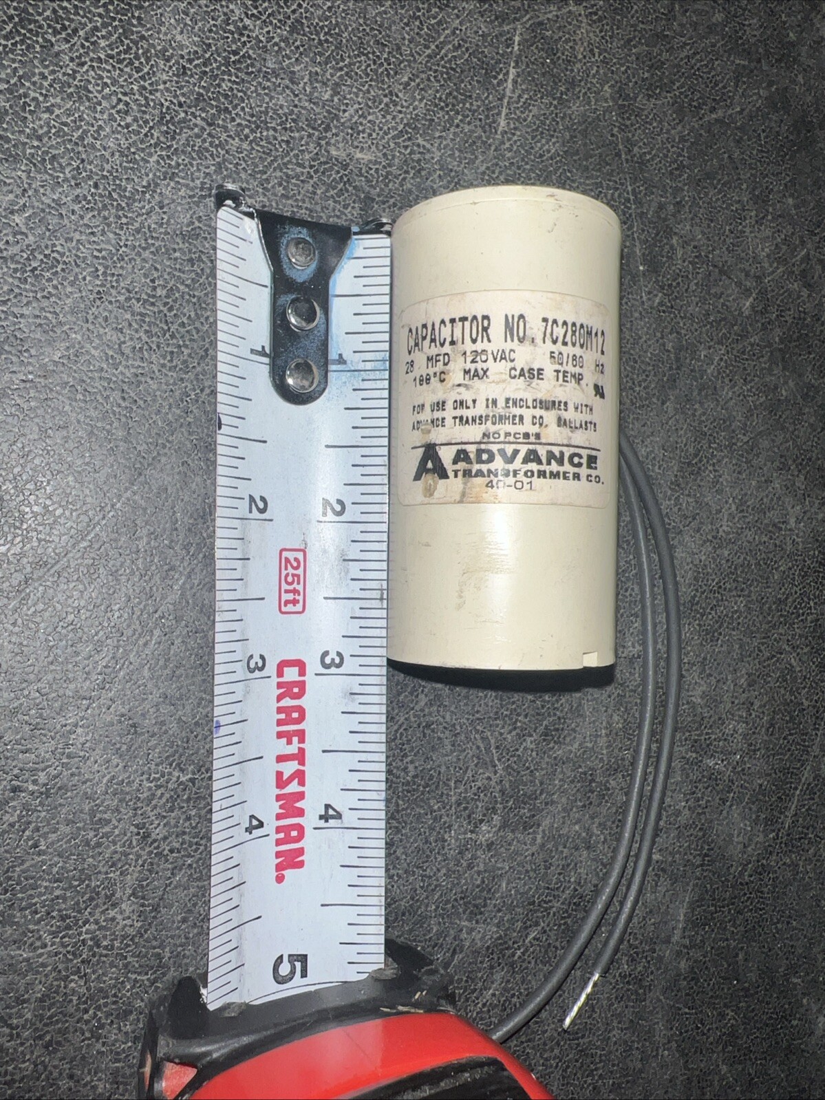 Advance 7C280M12 Capacitor 28MFD 120VAC 50/60HZ