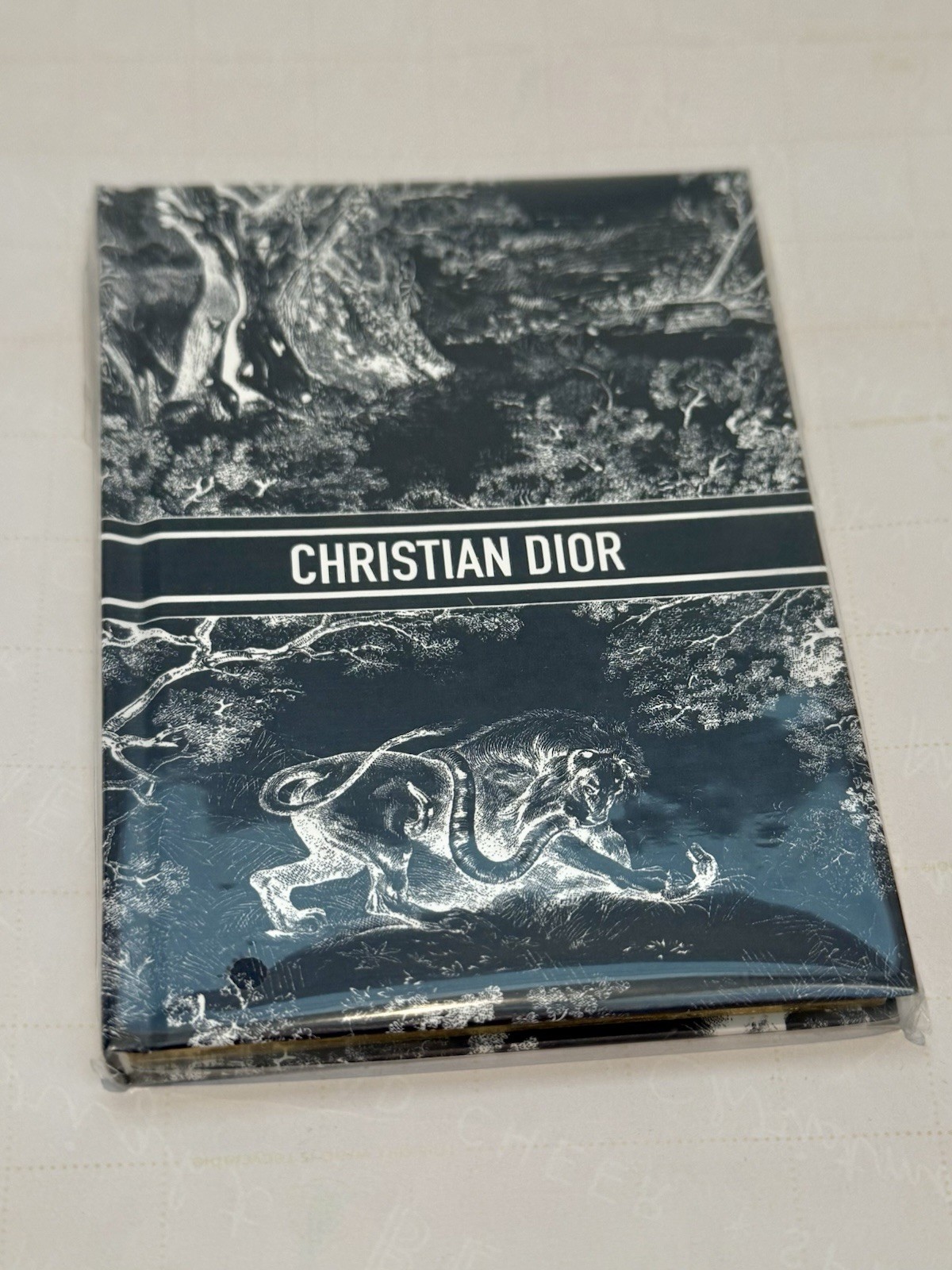 *NEW* Christian DIOR Hardcover Notebook Toile De Jouy Dark Blue Blank Journal
