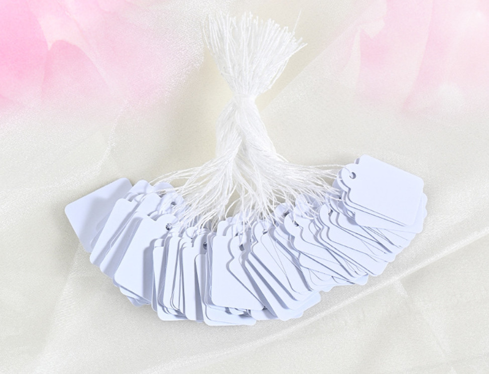 1000/500/200/100Pcs Tags 1.89 × 1.18 Inch/1.18 × 0.78 Hang Tag with Strings