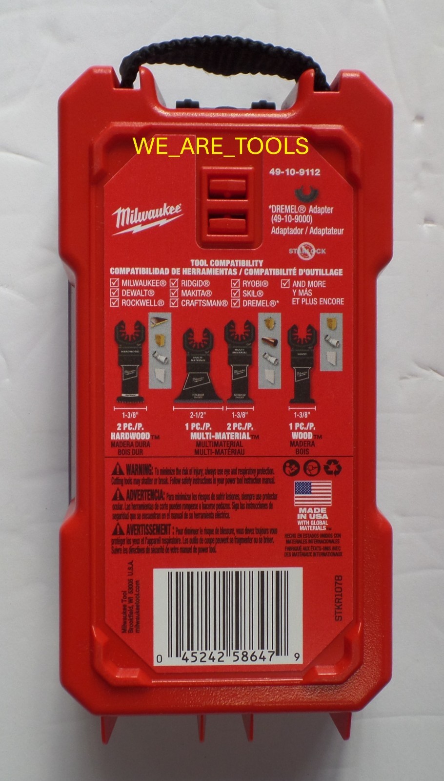 NEW Milwaukee OPEN-LOK 49-10-9112 6pc Multi-Tool Blade Kit with Storage Case