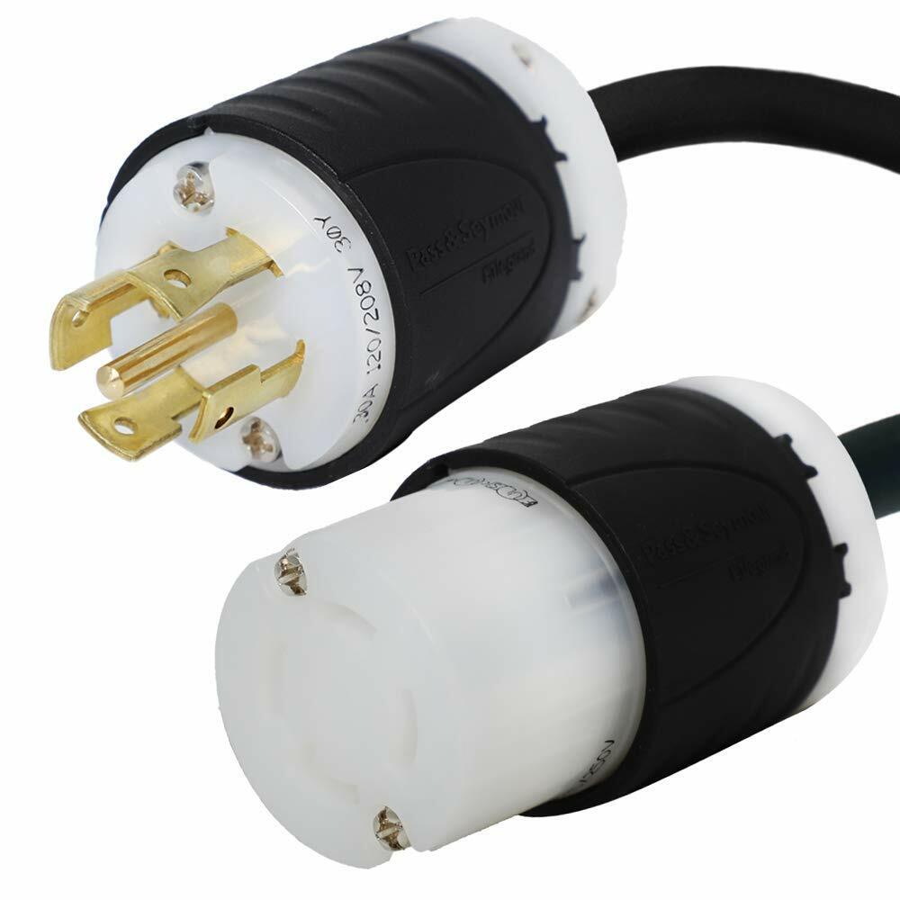 NEMA L21-30P to L14-30R Plug Adapter – 30 Amps, 208V, 10 AWG, #IBX-5188