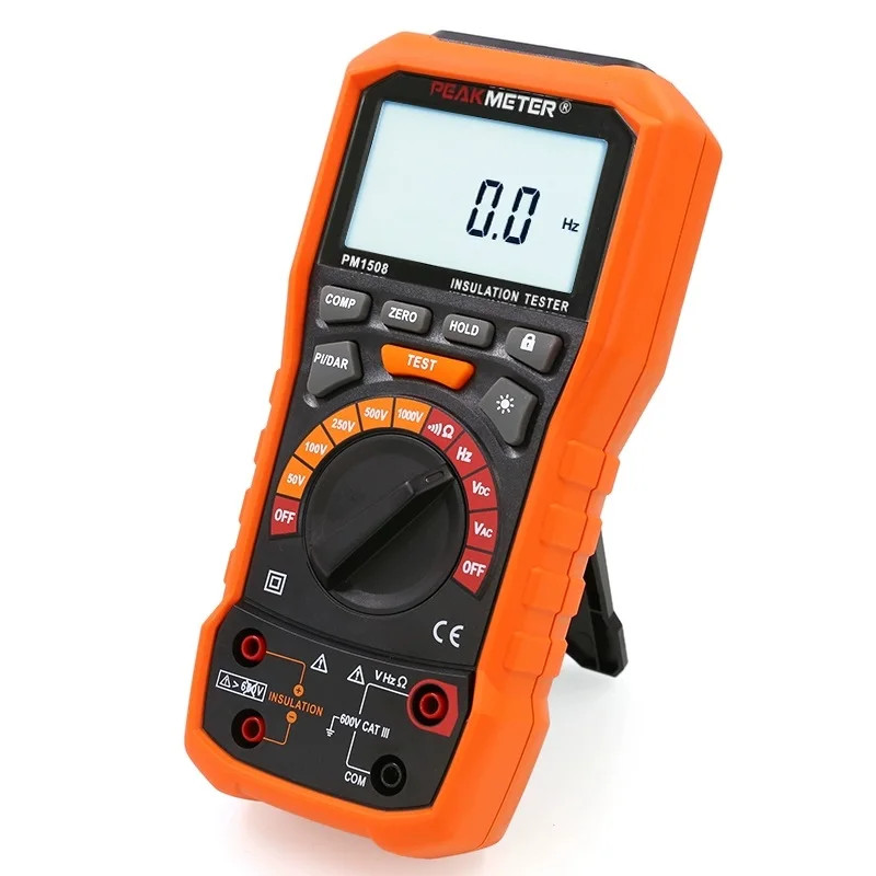 Handheld Insulation Resistance Tester 1000V 100GΩ Multimeter Voltmeter PI DAR