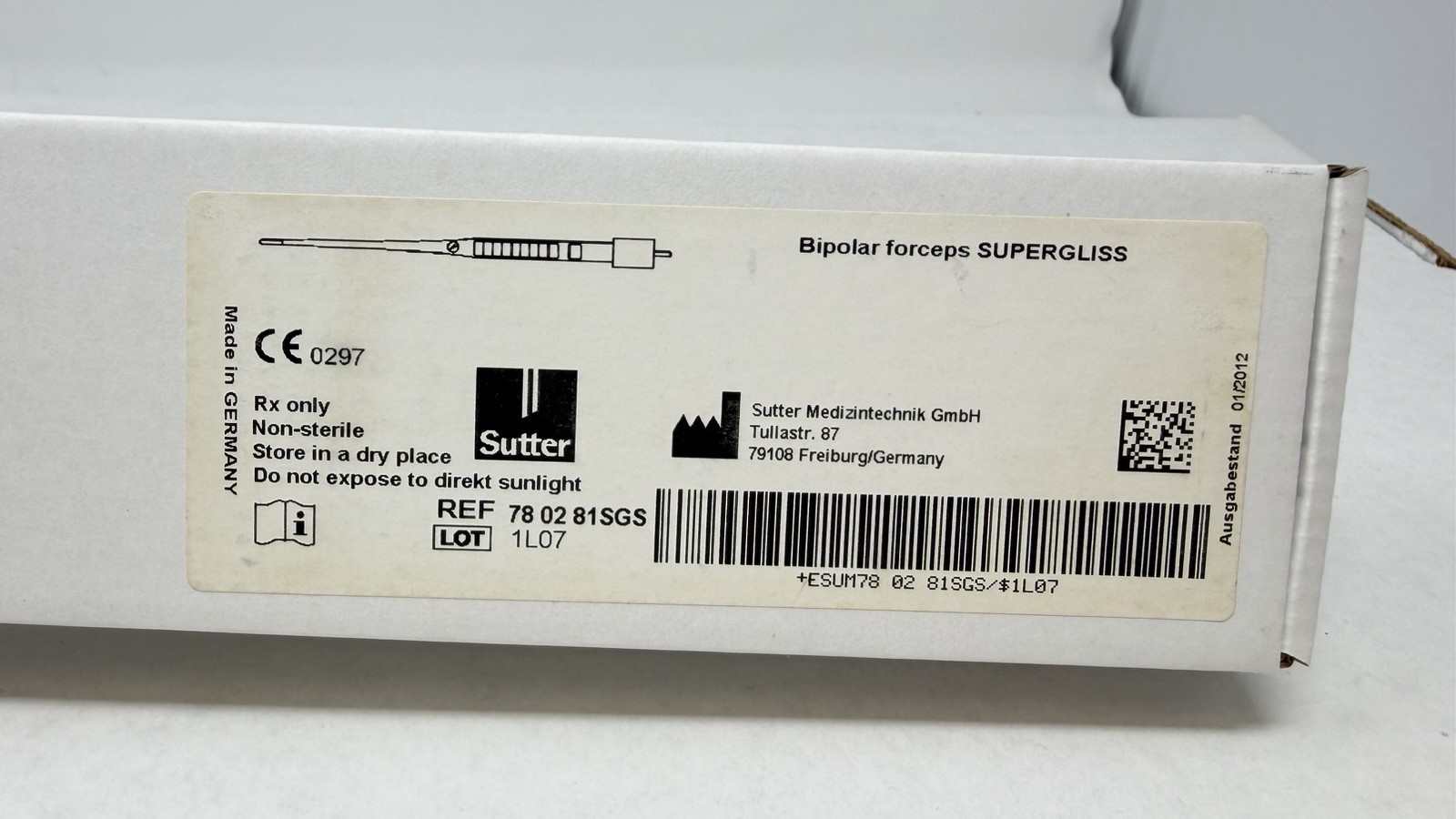 Sutter SuperGliss Non-Stick Bipolar Forceps (78 02 81SGS)