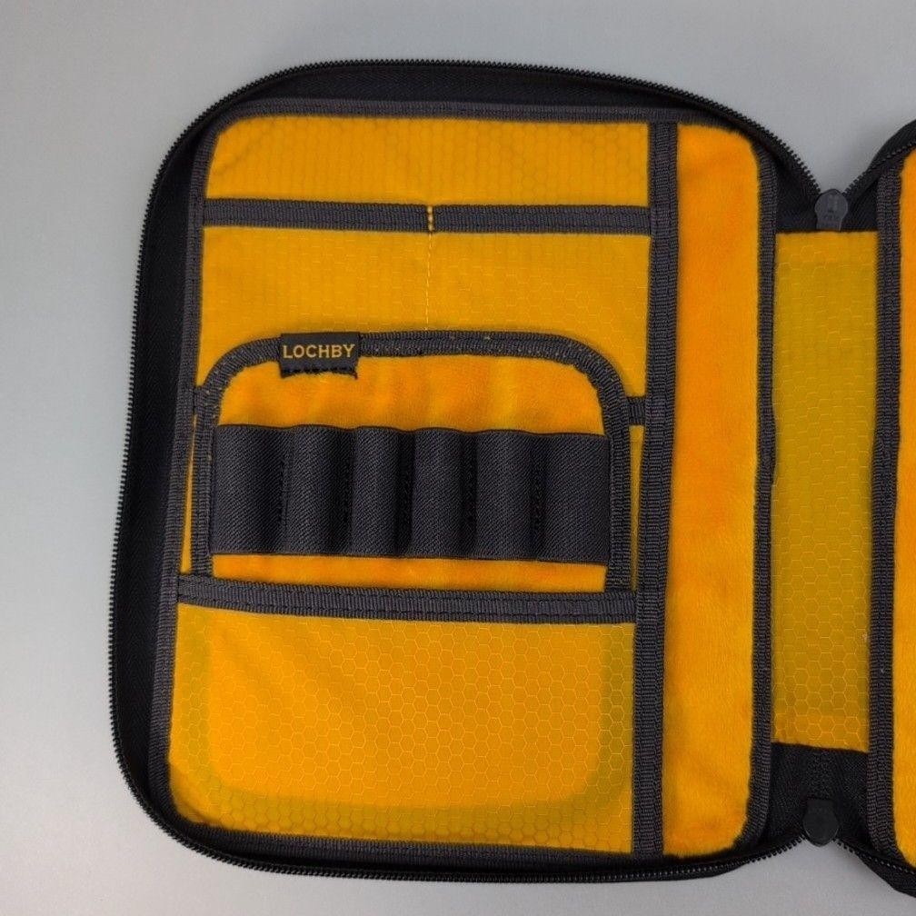LOCHBY Daily Folio A5 Black Yellow YKK Travel Pen Case Pouch