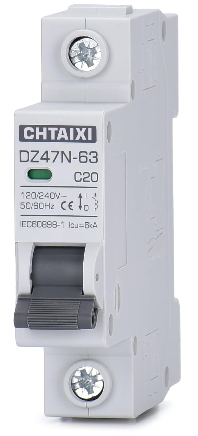 AC Miniature Circuit Breaker 10 Amp 120V 240V 1 Pole DIN Rail Mount Circuit Brea
