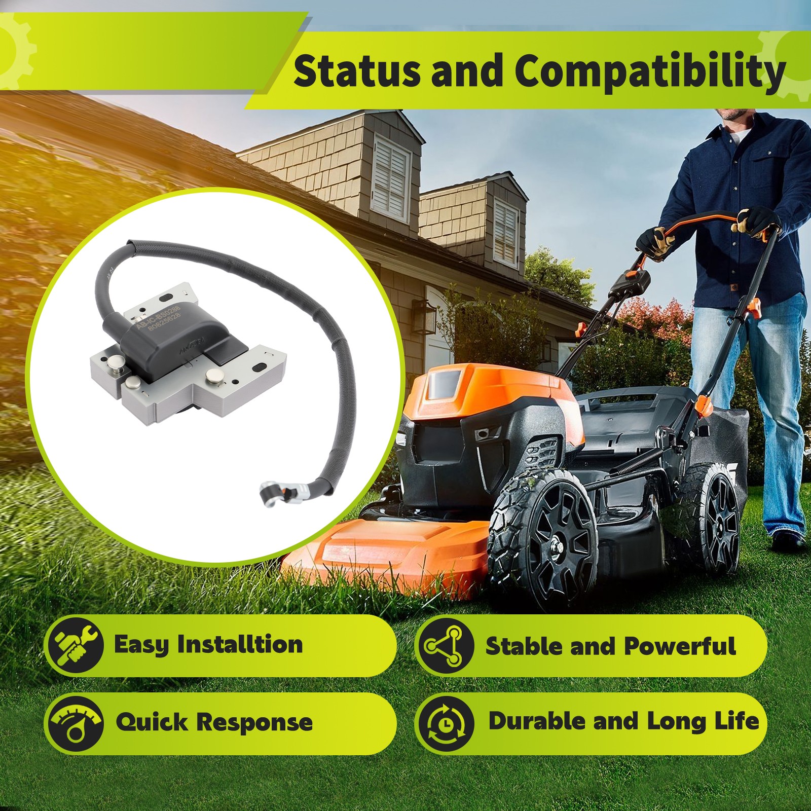 591420 Ignition Coil Module Magneto fits for 3HP Engines 793281, 793352, 792594