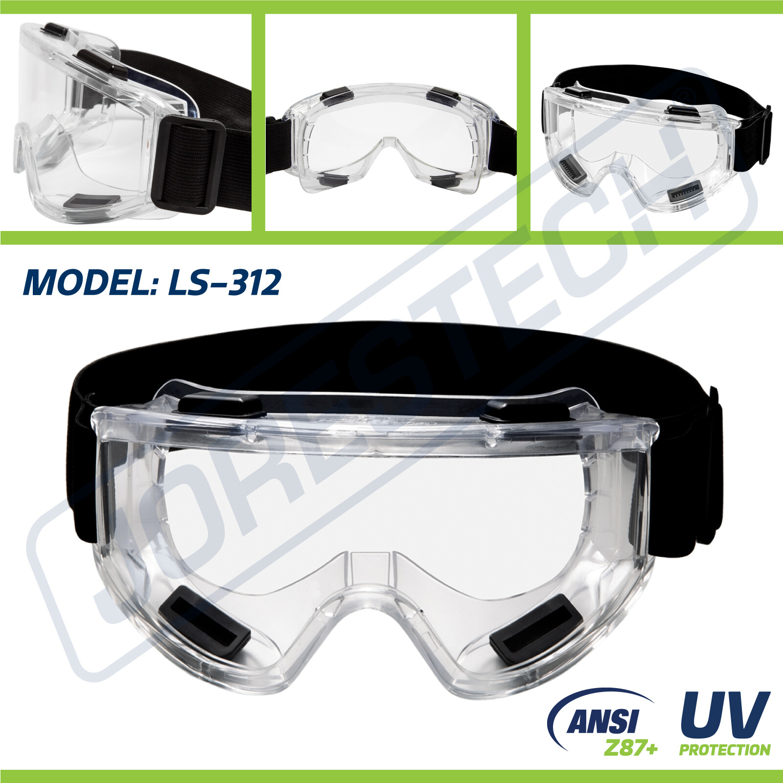 Safety Goggles Glasses Anti Fog Scratch Resistant UV Protective JORESTECH