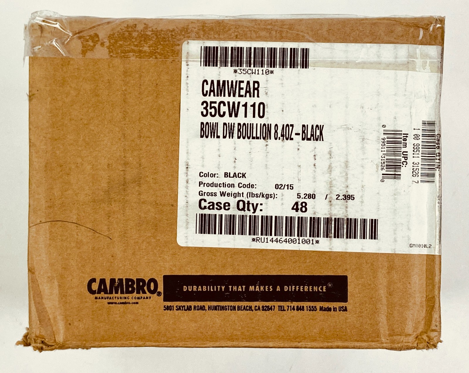 Cambro Camwear Bouillon Cups 8.4 oz Restaurant Food Service Supply 48-Pack