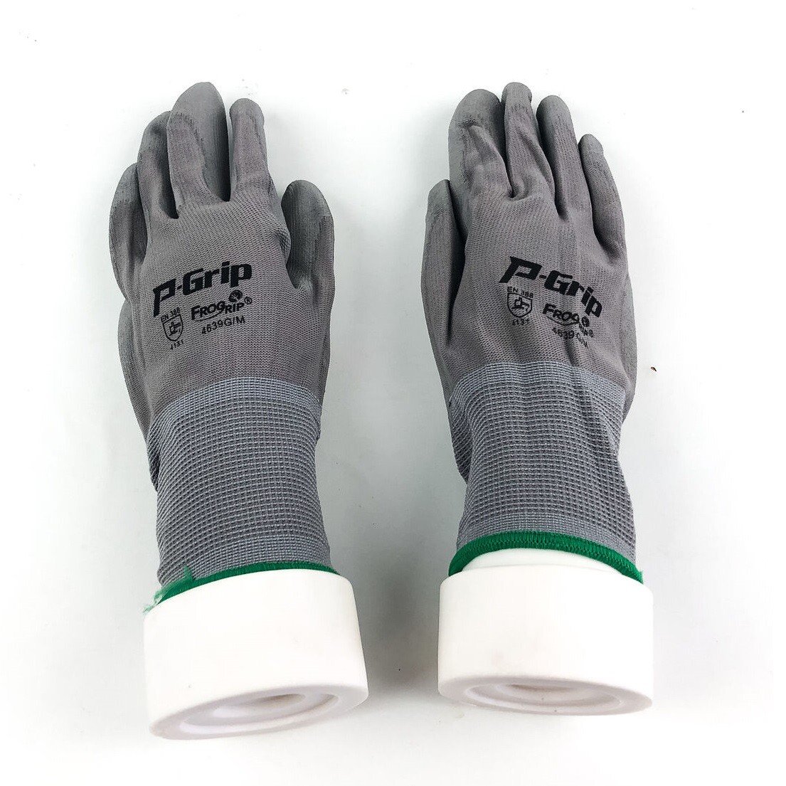 LIBERTY SP4639G P-GRIP WORK GLOVES GRAY PU POLYURETHANE PALM 144 PAIRS / 1 CASE