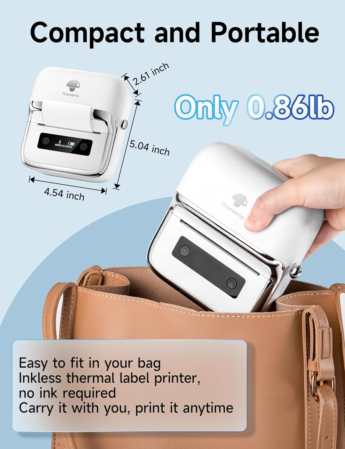 M250 3 Inch Label Maker Machine with Tape | Label Printer for Address