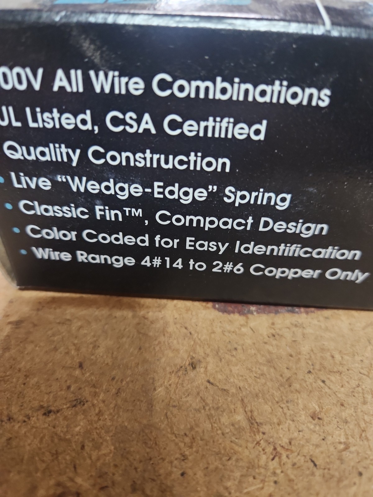 Wire Connector Buchanan B4-1 B-Cap ~ ~14-6 Awg, Blue-Gray, 25/Box Made In USA