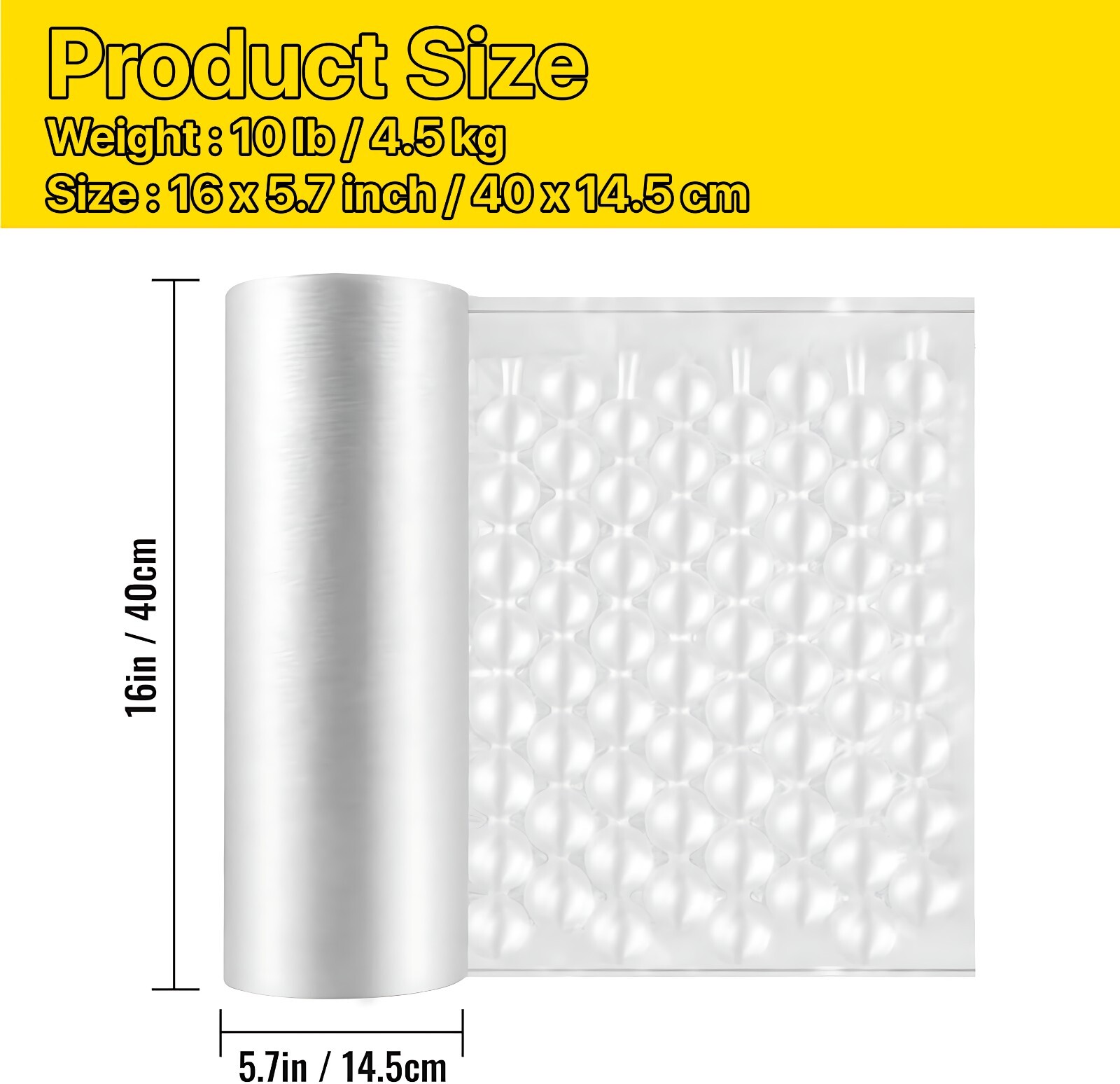 Bubble Protector Wrap 16 x 13 inch, 985 ft Air Cushion Roll Pillow Bags Film
