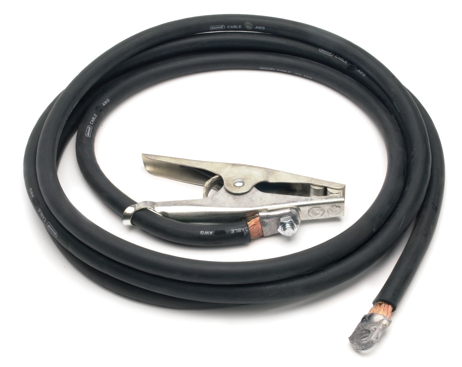 100 Foot 2/0 Direct Flex-A-Prene Welding Cable Lead with Ground Clamp & Lug