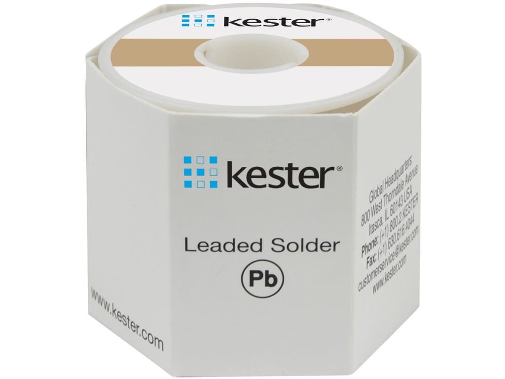 Kester 24-6337-8800 Solder Wire, No Clean, Leaded, Sn63Pb37, 1.1%, 0.031′ (0.80