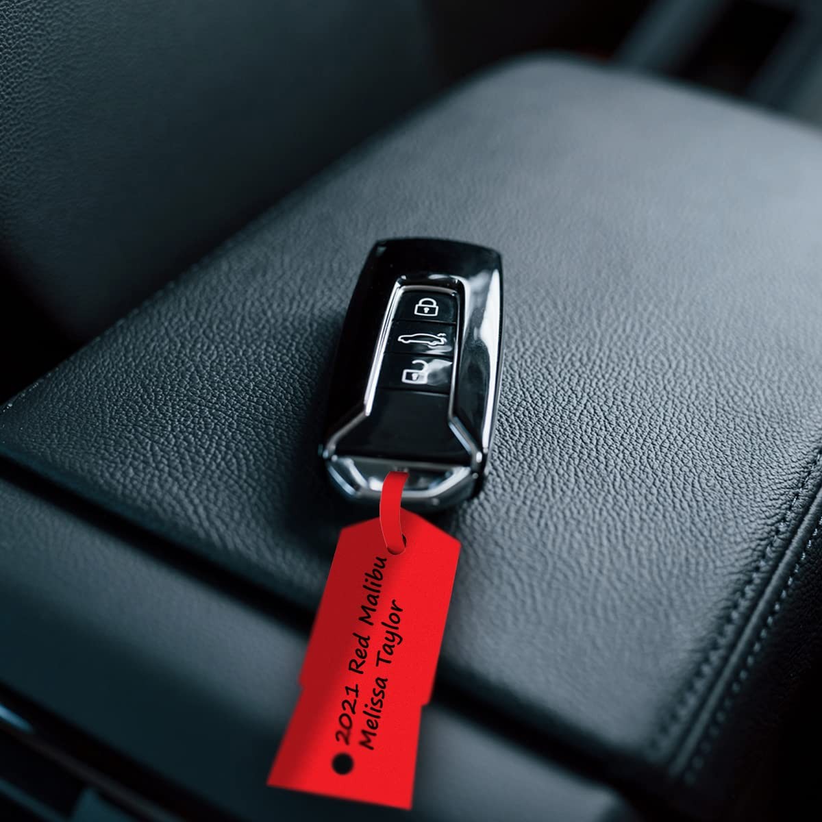 RED Self-Locking Arrow Key Tags (1,000 per pack) 1000 Tags, Fire Engine Red