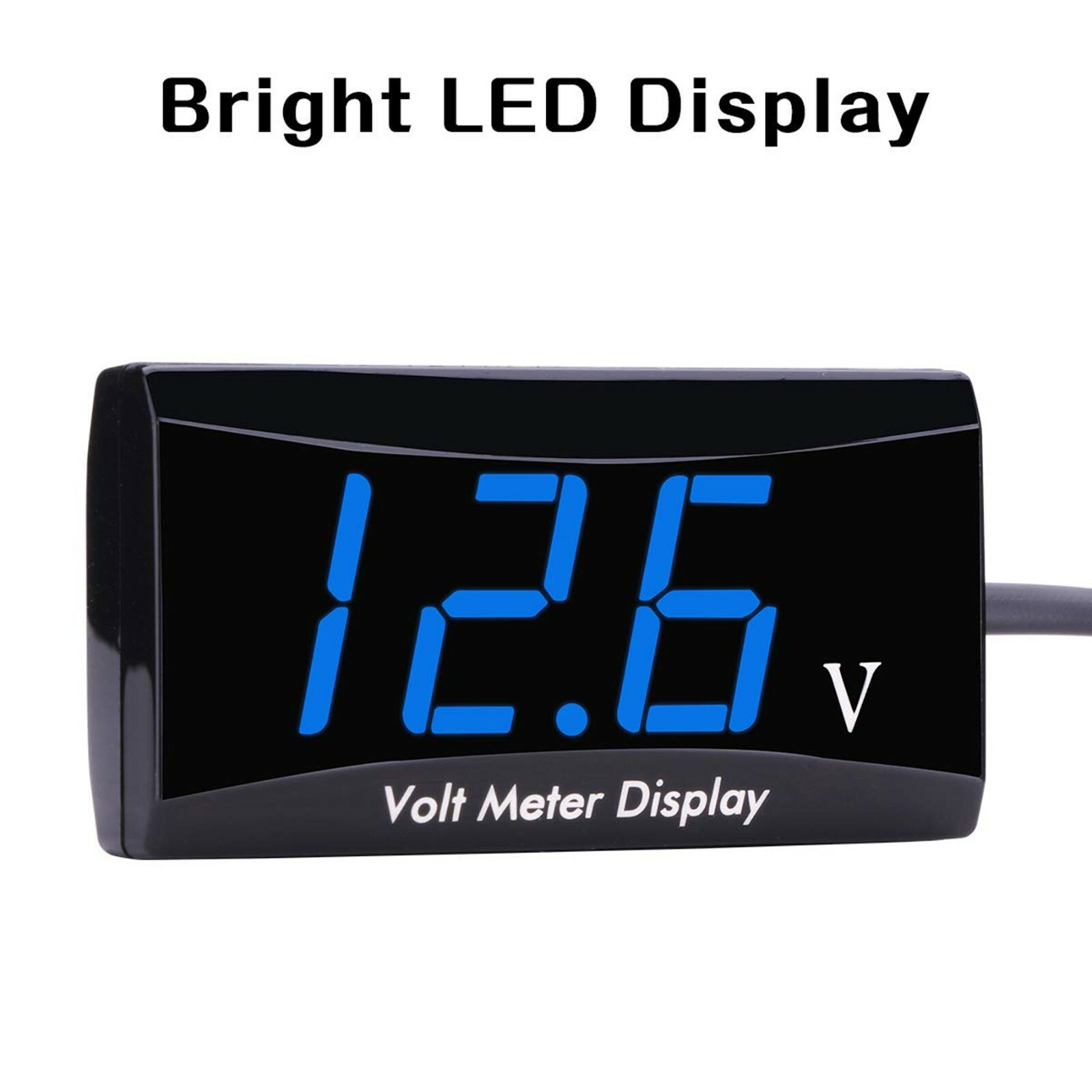 12V Digital LED Display Voltmeter Voltage Gauge Panel Meter For Car Motorcycle