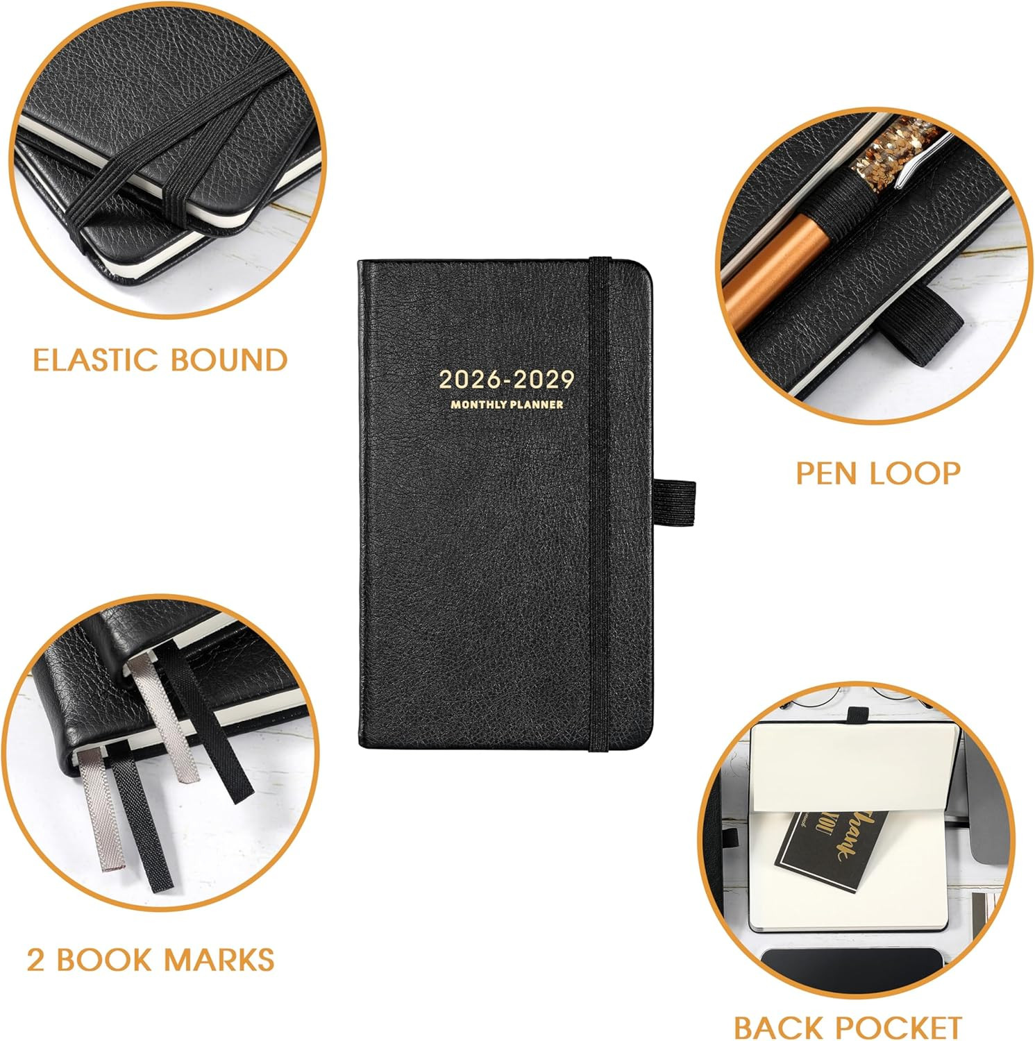 2026-2029 Pocket Planner – 3 Year Monthly Planner 2026-2029, Jul.2026 – Jun.2029