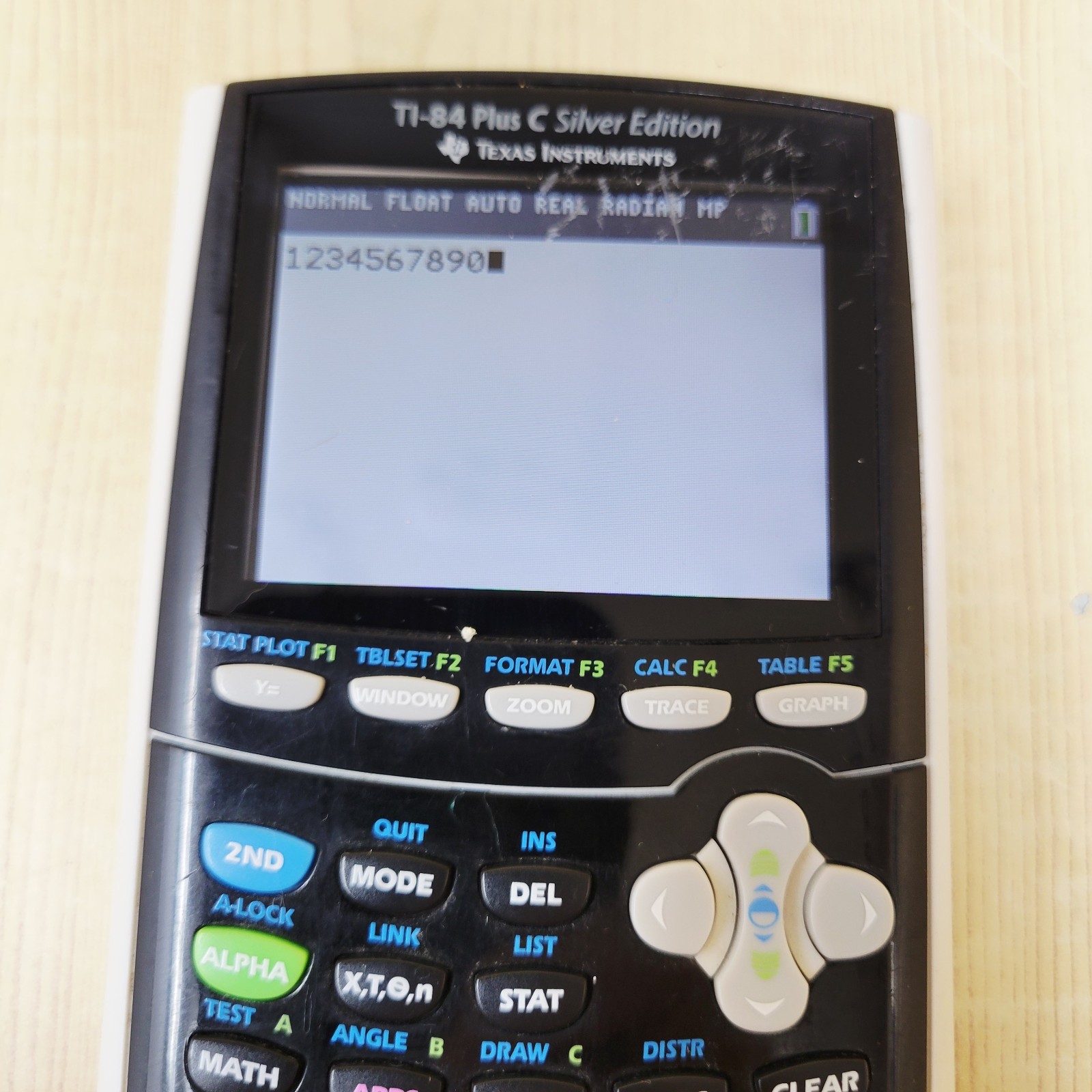 TI-84 Plus C Silver Edition Graphing Calculator (Black) SCRATCHES ON SCREEN
