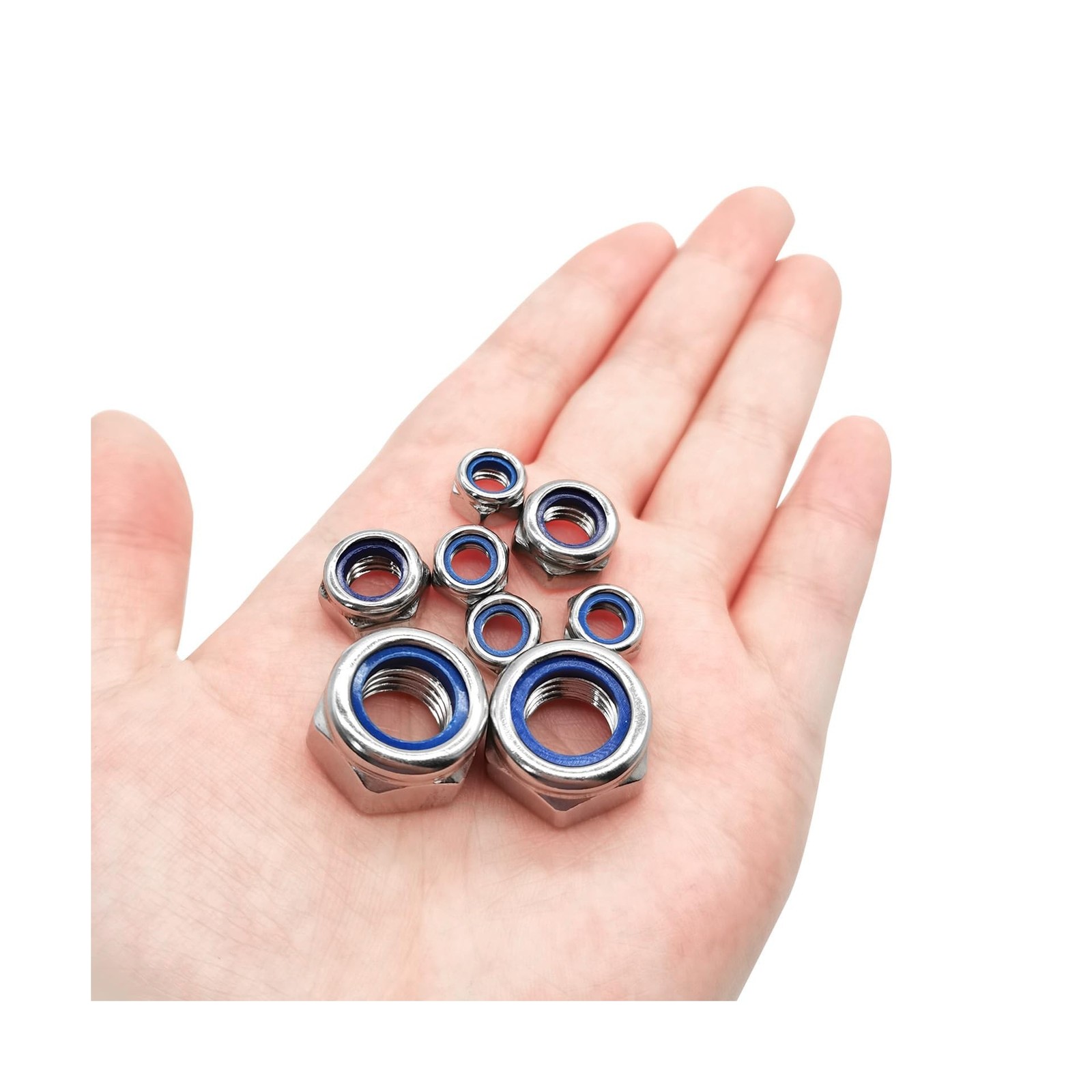 Quacc 20pcs M6 Nyloc Steel Nuts, Nylon Locknuts for Fastener, Nylon Inserted …