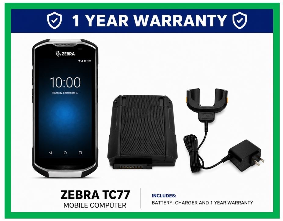✅Zebra TC77 Android 14 1D/2D/QR Scanner TC77HL-5ME24BG-NA, 1 Year Warranty!🔥⭐⭐⭐
