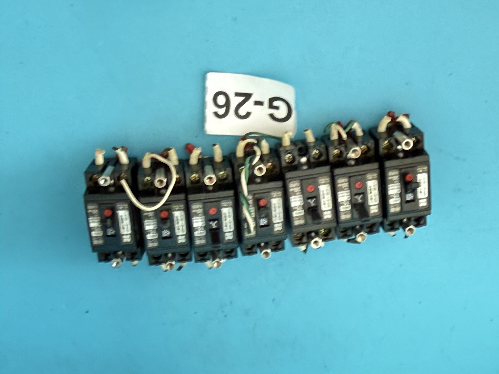 Lot of 7 FUJI AB 15A 100–200V Industrial Circuit Breakers 30mA Japan
