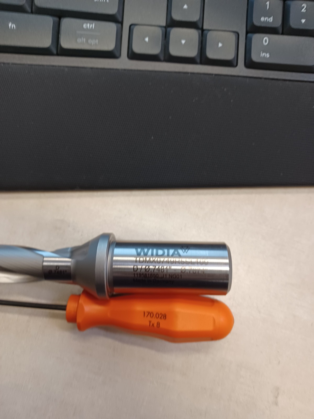 Widia TDMX0749R5SL100 Modular Drill, 100.00mm Drill Depth