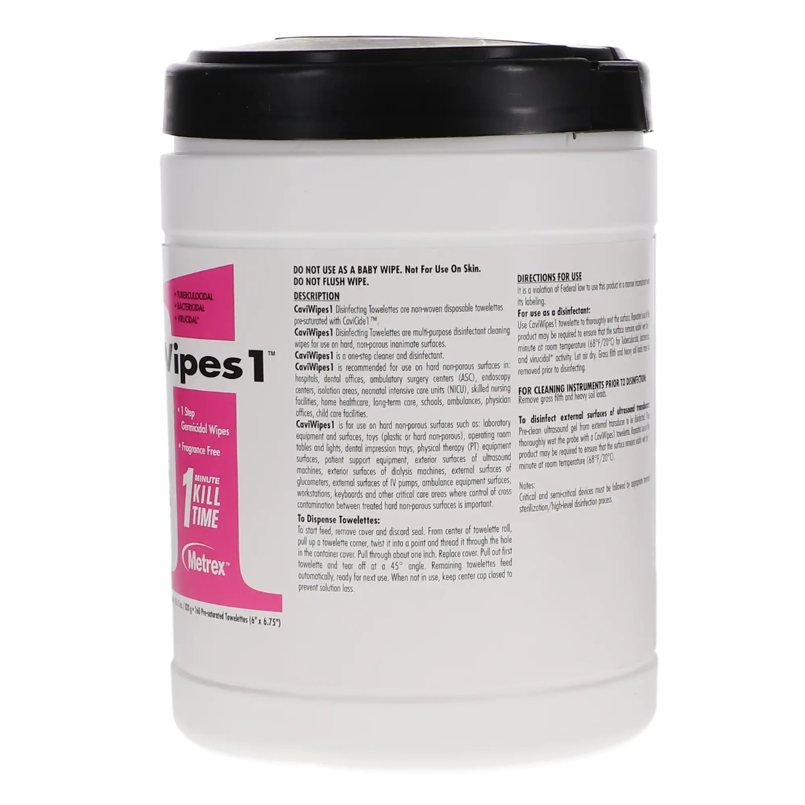 ***EXPIRED!! 08/2022*** Metrex 13-5100 CaviWipes1 Germ Wipes Large 6×6.75, 160