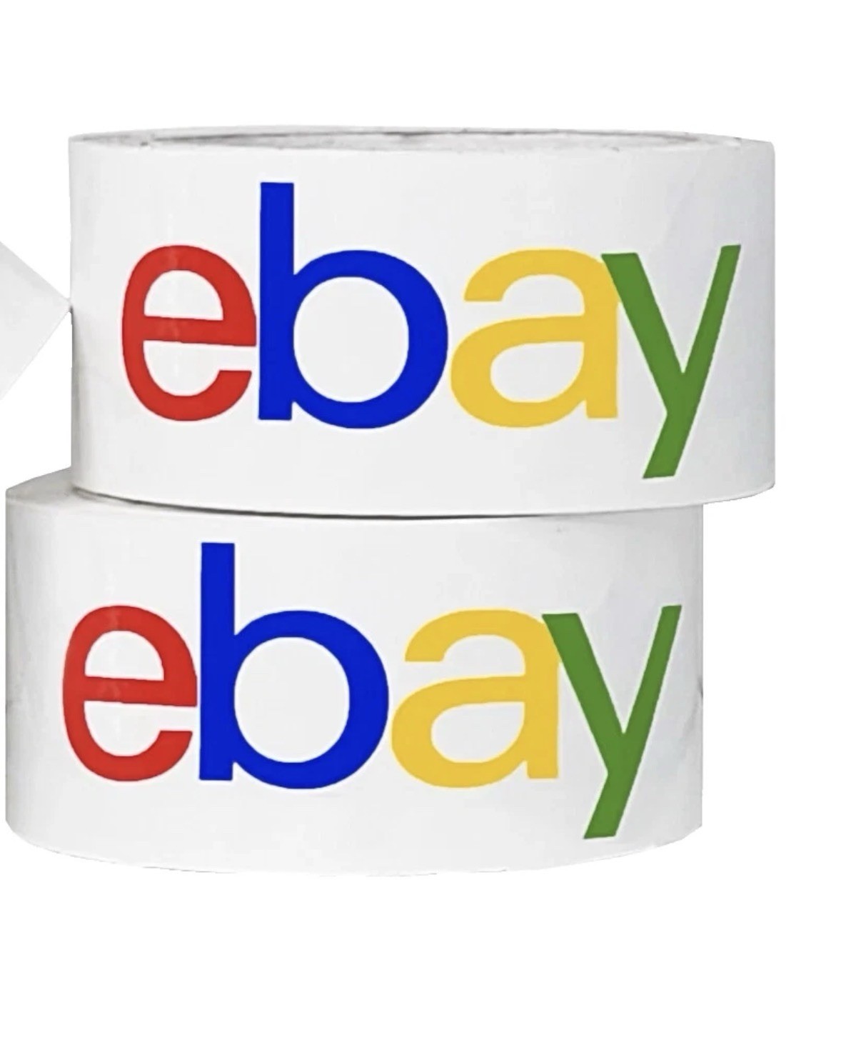 NEW! 2 eBay Packaging Tape Rolls Color Logo 2″ x 75 yards *Free Shipping*!