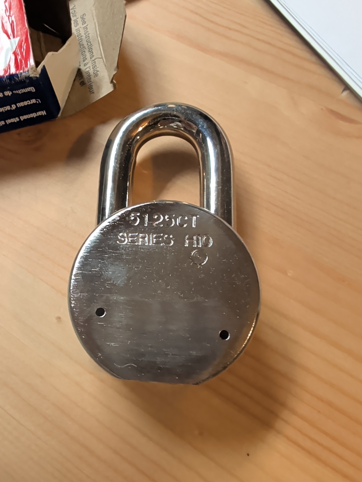American Lock AH10KARBN Heavy Duty Solid Steel Chrome Plated Padlock No Key