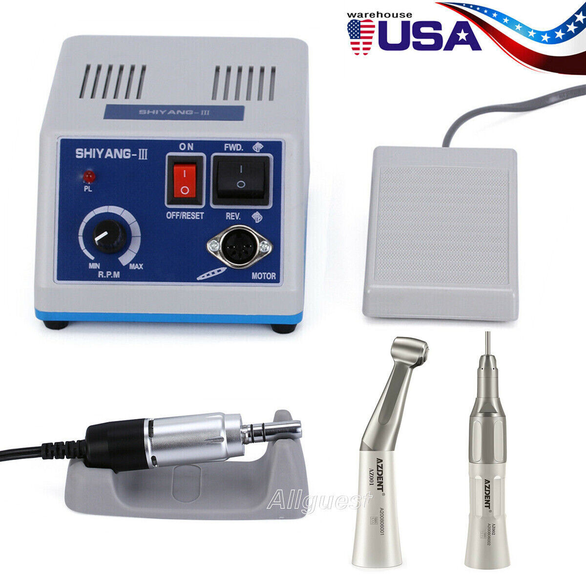 Micromotor eléctrico de maratón dental/pieza de mano contra Ángulo/Recta